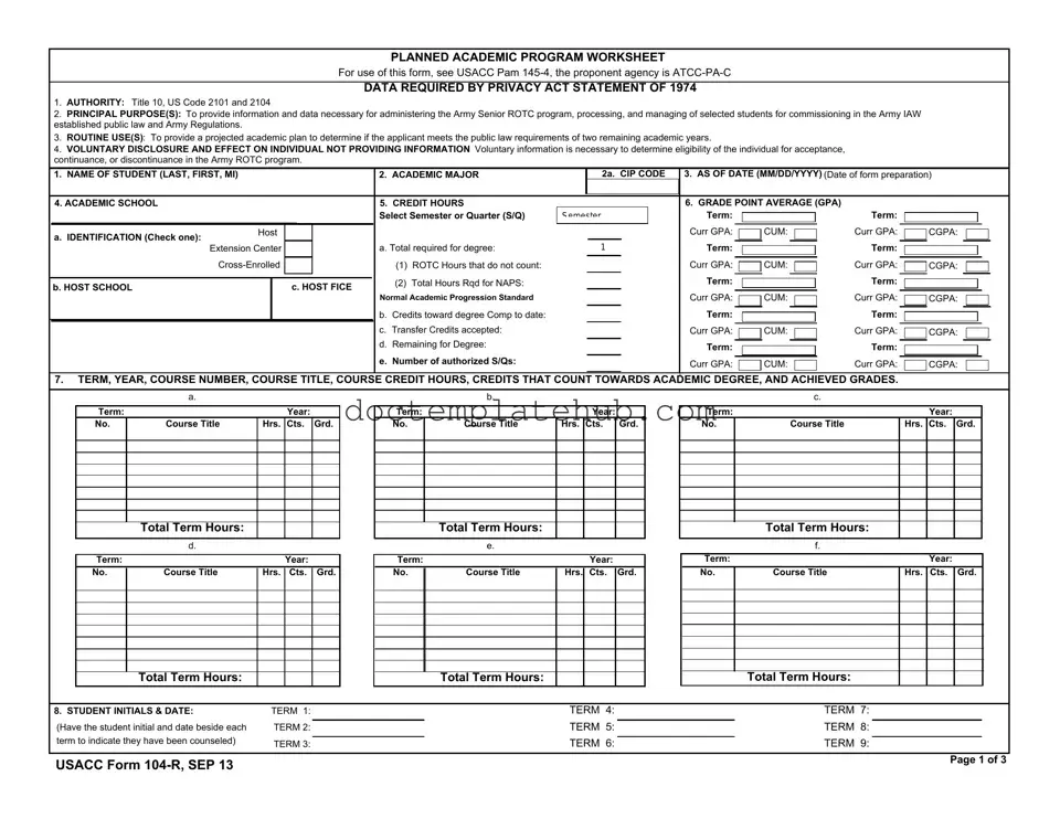 Fill Your 104 R Form