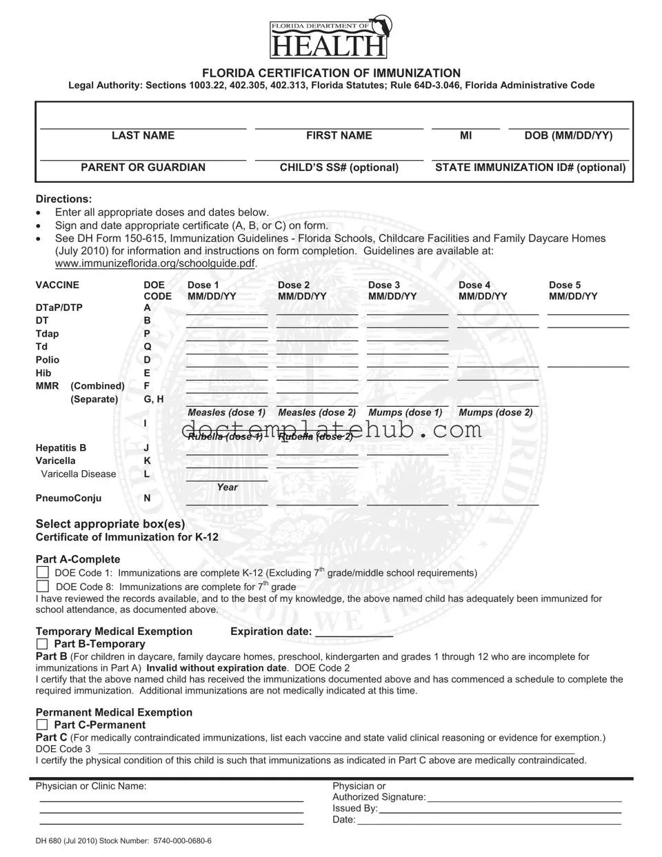 Fill Your 680 Form