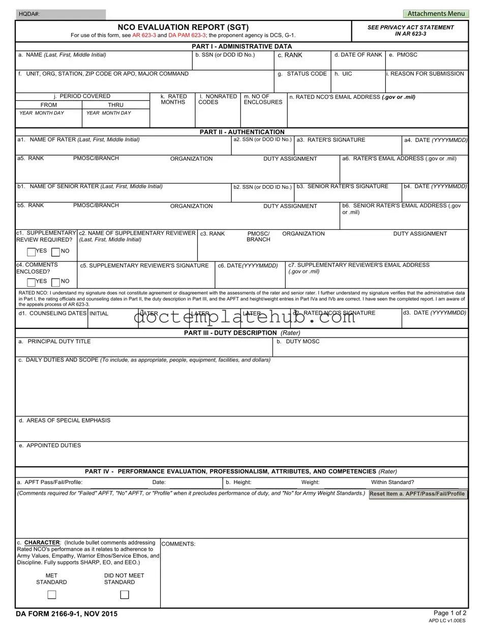 Fill Your Da 2166 9 1 Form