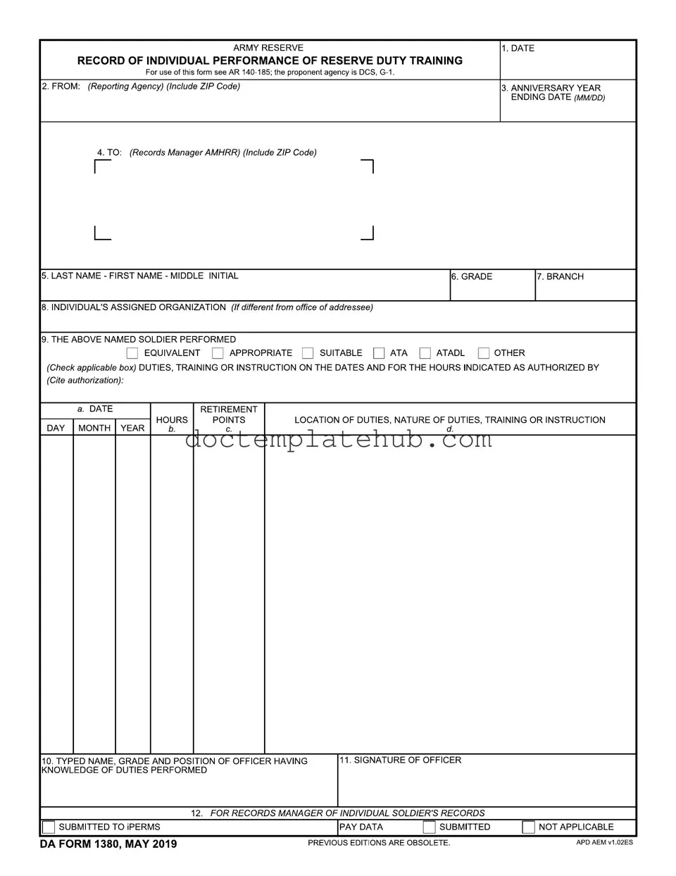 Fill Your Da 1380 Form