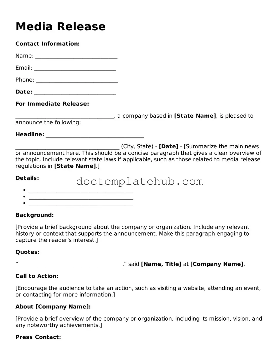 Official Media Release Form