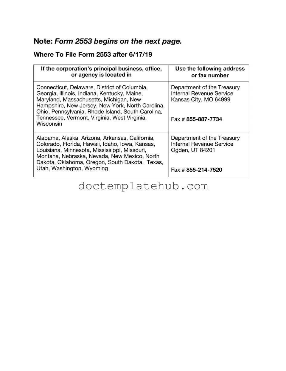 Fill Your IRS 2553 Form
