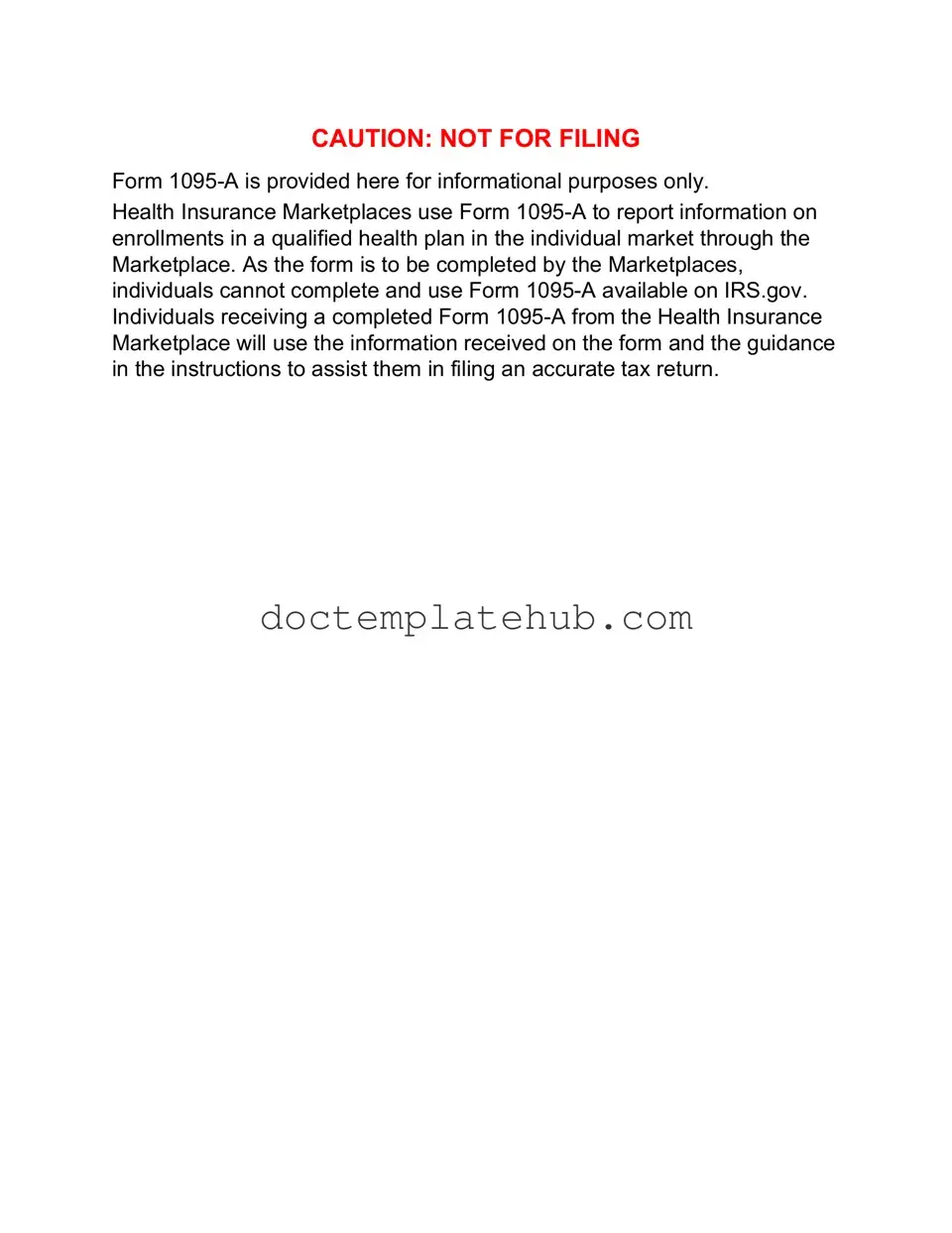 Fill Your IRS 1095-A Form