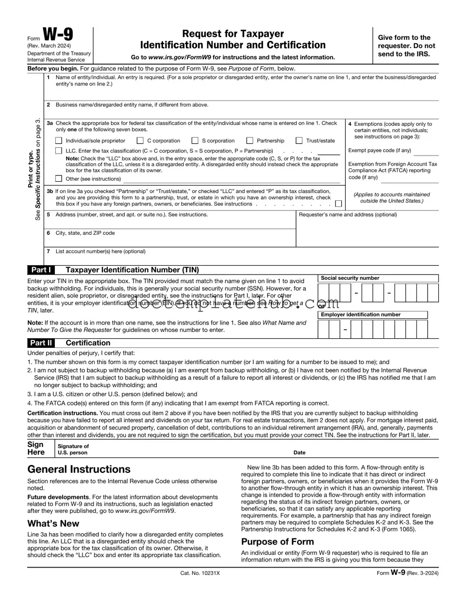 Fill Your IRS W-9 Form