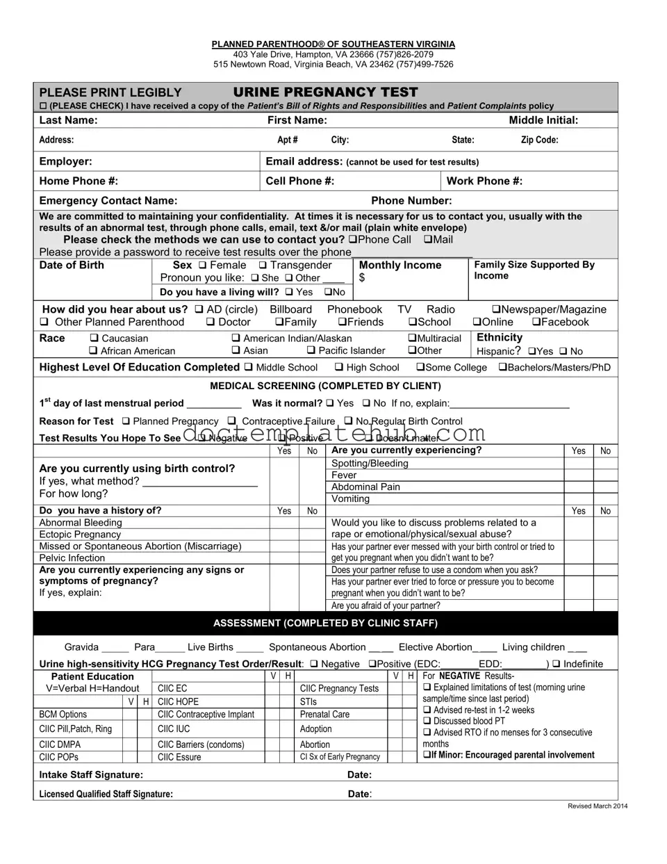 Fill Your Planned Parenthood Proof Form