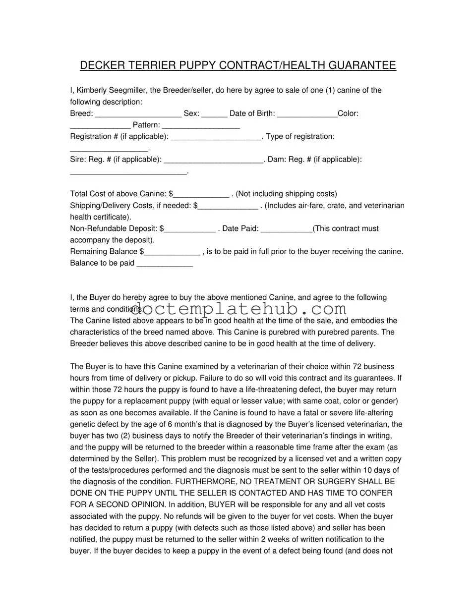 Fill Your Health Guarantee Form