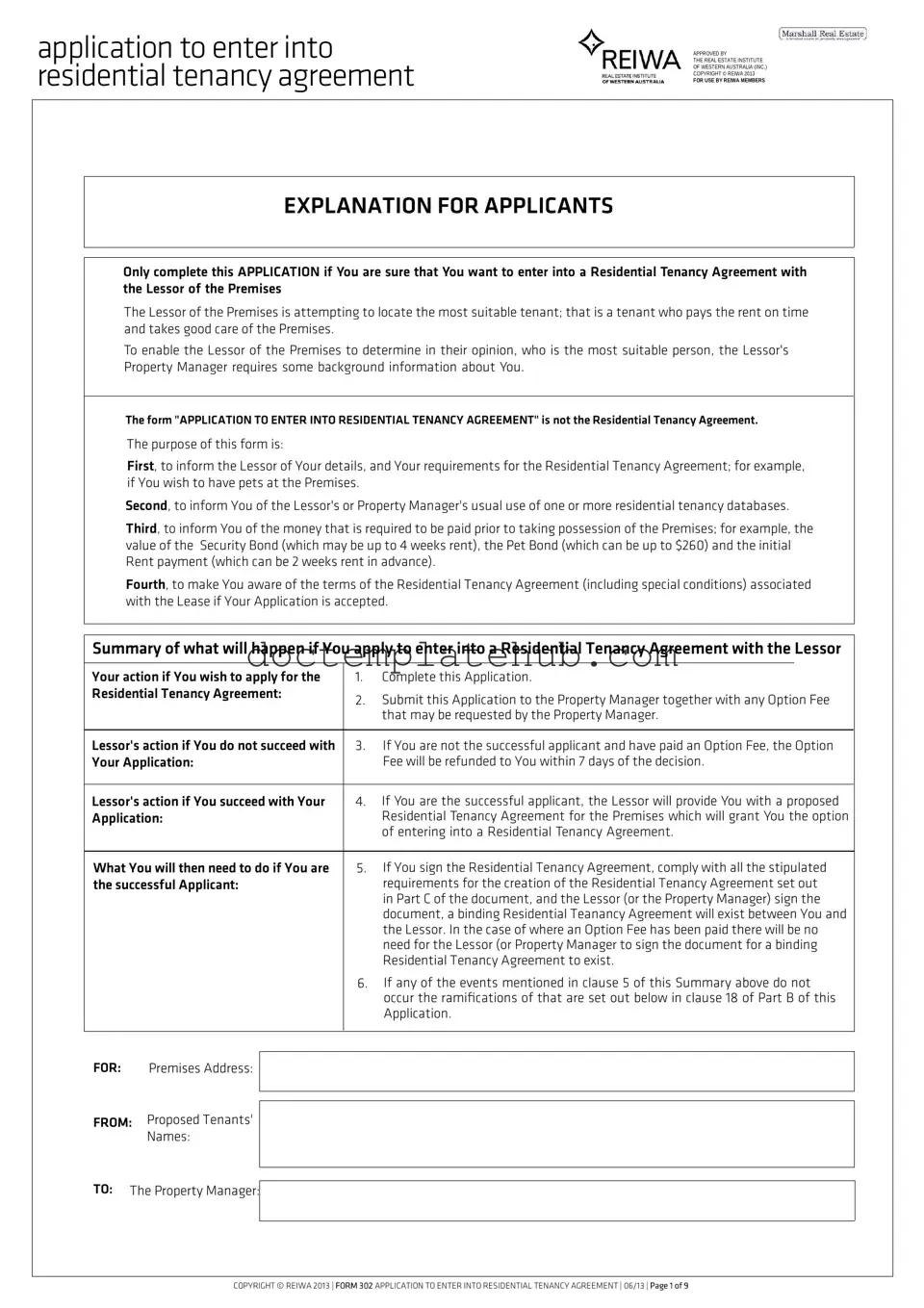 Fill Your Reiwa Tenancy Application Form