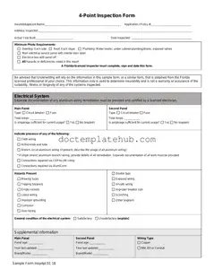 Fill Your 4 Point Inspection Form