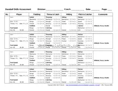 Fill Your Baseball Assessment Form