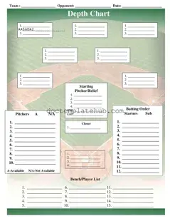 Fill Your Baseball Field Lineup Form