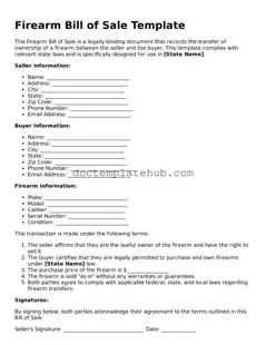 Official Firearm Bill of Sale Form