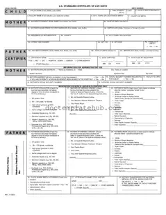 Fill Your CDC U.S. Standard Certificate of Live Birth Form