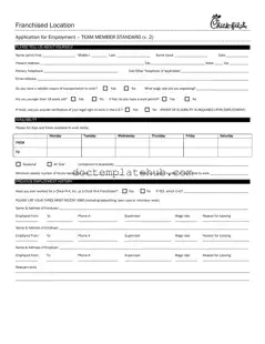 Fill Your Chick Fil A Job Application Form