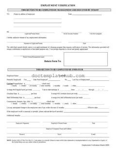 Fill Your Employment verification form Form