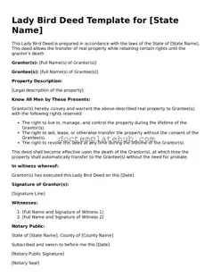 Official Lady Bird Deed Form