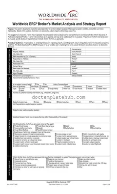 Fill Your Erc Broker Market Analysis Form