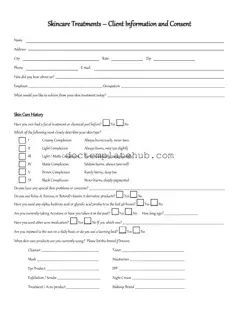 Fill Your Facial Consent Form