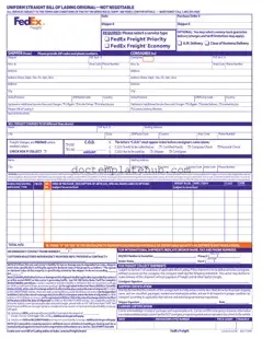 Fill Your Fedex Bill Of Lading Form