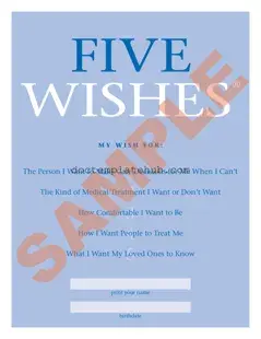 Fill Your 5 Wishes Document Form