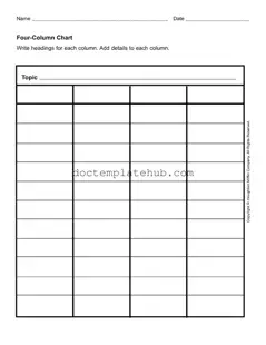 Fill Your Four Column Chart Form