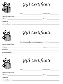 Fill Your Gift Certificate Form