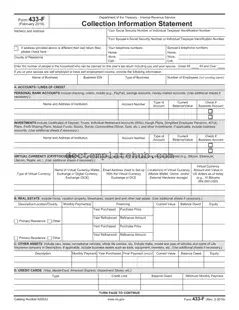Fill Your IRS 433-F Form