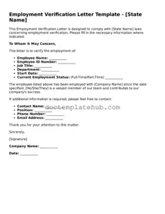 Official Employment Verification Form