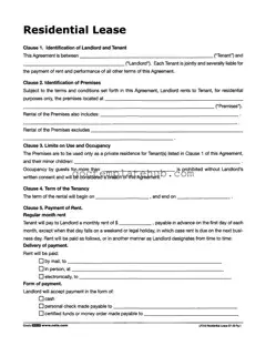 Fill Your Lf310 Residential Lease Form