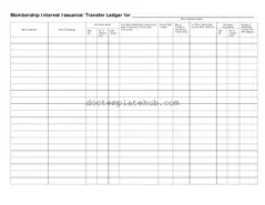 Fill Your Membership Ledger Form
