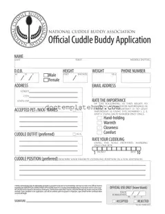 Fill Your Cuddle Buddy Application Form