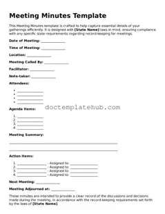 Official Meeting Minutes Form