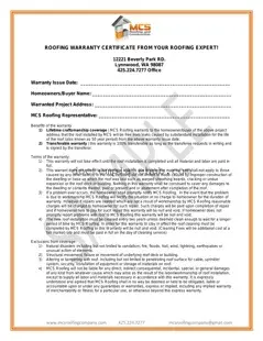 Fill Your Roofing Warranty Certificate Form