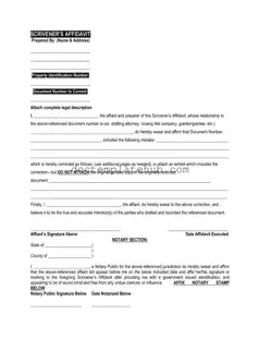 Fill Your Scrivener's Affidavit Form