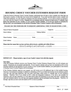 Fill Your Section 8 Voucher Extension Form
