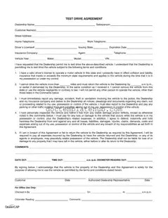 Fill Your Test Drive Form