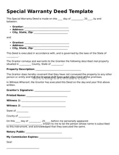 Official Deed Form