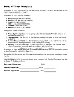 Official Deed of Trust Form