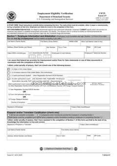 Fill Your USCIS I-9 Form
