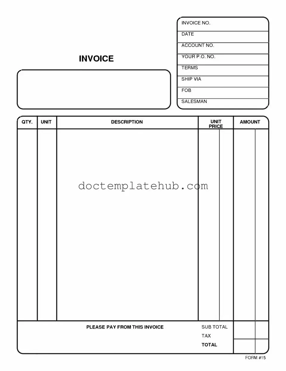 Fill Your Free And Invoice Pdf Form