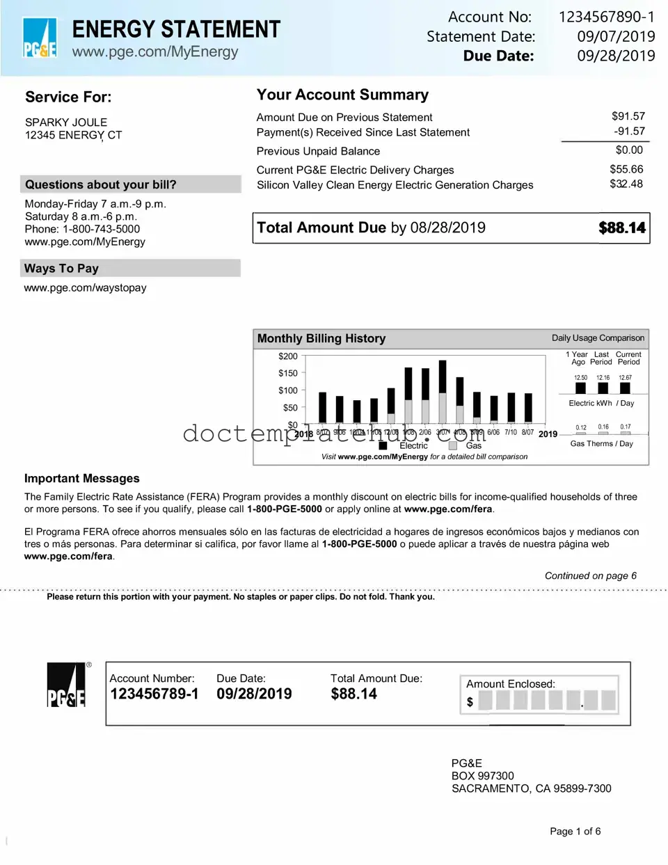 Fill Your Utility Bill Form